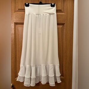 Grace Karin White High Low Skirt